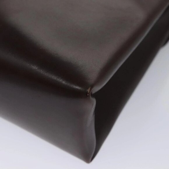 GUCCI Chain Shoulder Bag Leather Brown Gold Auth ep7469 - Picture 5 of 16